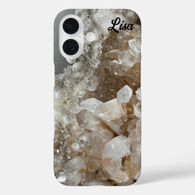 Personalised Quartz Crystal Sturdy iPhone Case (Back)