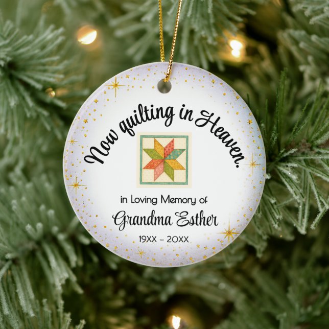 Personalised Quilter Memorial Ornament (Tree)