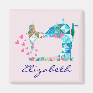 Personalised Quilting Sewing Machine Magnet