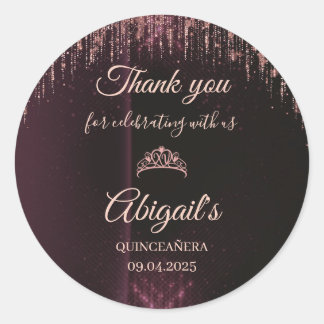 Personalised Quinceañera Stickers | Custom Name &