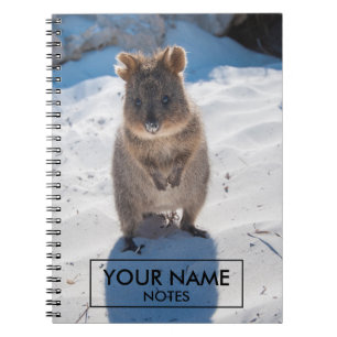 Personalised Quokka On The Beach Notebook