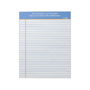Personalised Quotation Notepad, Blue & Orange Notepad