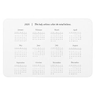 Personalised Quote 2026 Calendar Magent Magnet