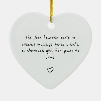 Personalised Quote Custom Gift Ceramic Ornament