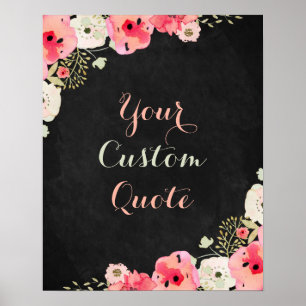 Personalised quote Custom quote print Chalkboard