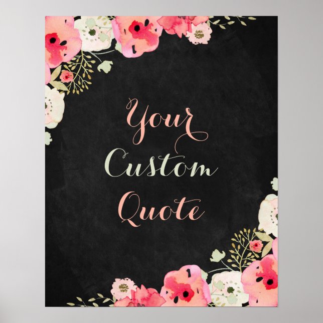 Personalised quote Custom quote print Chalkboard (Front)