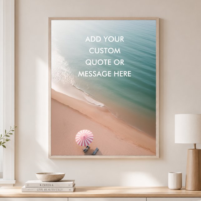 Personalised Quote – Dreamy Beach Ocean Poster (Personalized Quote – Dreamy Beach Ocean Poster)