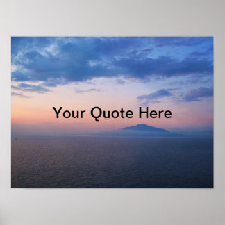 Personalised quote ocean mountain water poster