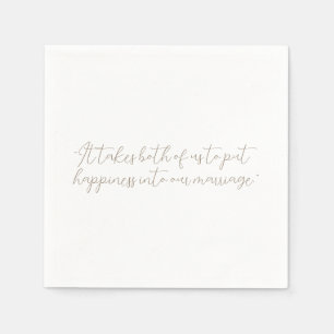 Personalised Quote or Song Lyric Wedding Napkin
