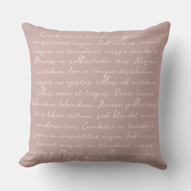 Personalised quote poem wedding vows cushion (Front)