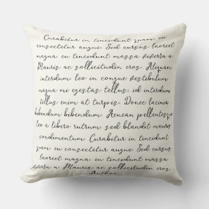 Personalised quote poem wedding vows cushion
