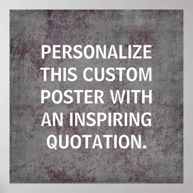 Personalised Quote Poster, custom Poster (Front)