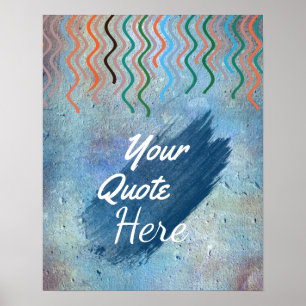 Personalised Quote Vintage Swirl Custom Poster