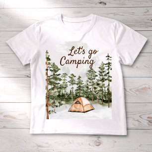Personalised Quote Watercolor Camping in Nature  Baby T-Shirt