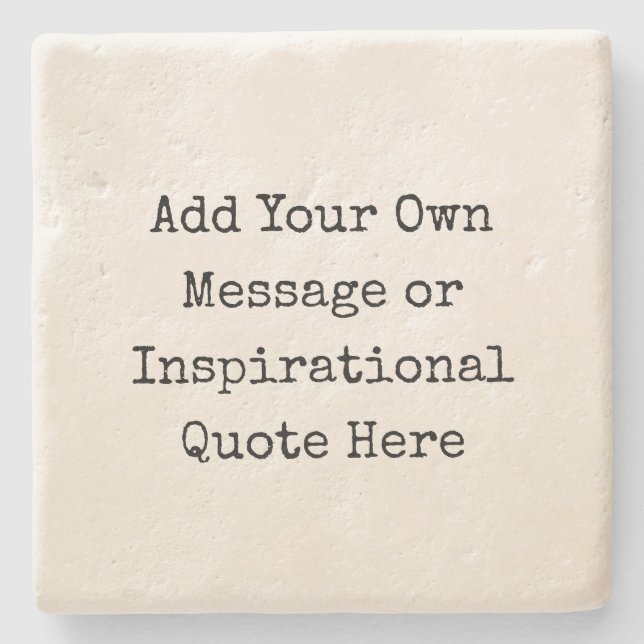 Personalised Quotes DIY Inspirational Motivational Stone Coaster (Front)