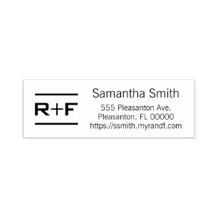 Personalised R+F Address Stamp