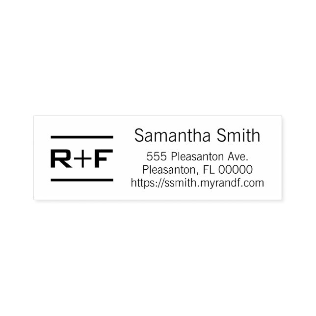 Personalised R+F Address Stamp (Design)