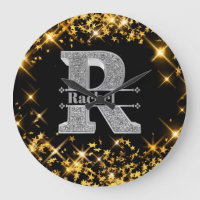 Personalised R Initial Silver Monogram Your Name