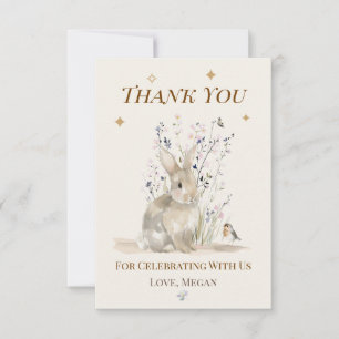 Personalised Rabbit Thank You Note Card