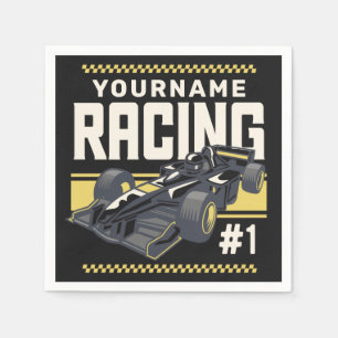 Personalised Racing Team Fast Race Car Driver  Napkin