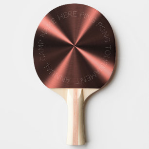 Personalised Radial Metallic Look - Copper Ping Pong Paddle