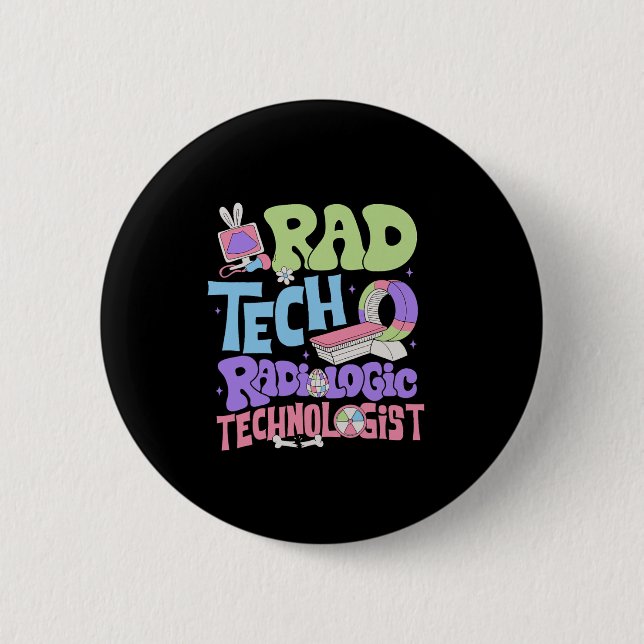 Personalised Radiology Easter Day  6 Cm Round Badge (Front)