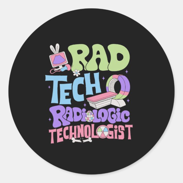 Personalised Radiology Easter Day  Classic Round Sticker (Front)