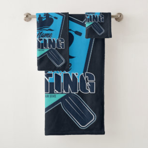 Personalised Rafting Whitewater River Adventure Bath Towel Set