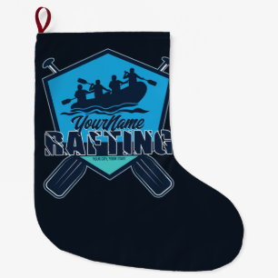 Personalised Rafting Whitewater River Adventure  Large Christmas Stocking