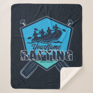 Personalised Rafting Whitewater River Adventure Sherpa Blanket