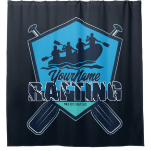 Personalised Rafting Whitewater River Adventure Shower Curtain