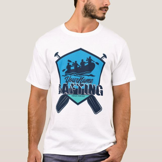 Personalised Rafting Whitewater River Adventure  T-Shirt (Front)