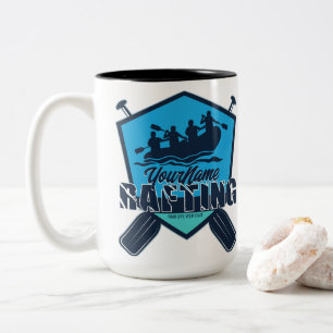 Personalised Rafting Whitewater River Adventure Two-Tone Coffee Mug