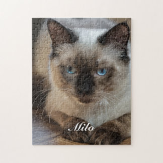 Personalised Ragdoll Cat Photo and Name Jigsaw Puzzle