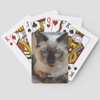 Personalised Ragdoll Cat Photo and Name Playing Cards