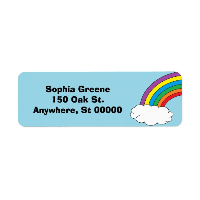 Personalised Rainbow Address Labels (Front)