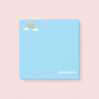 Personalised Rainbow and Name Post-it Notes