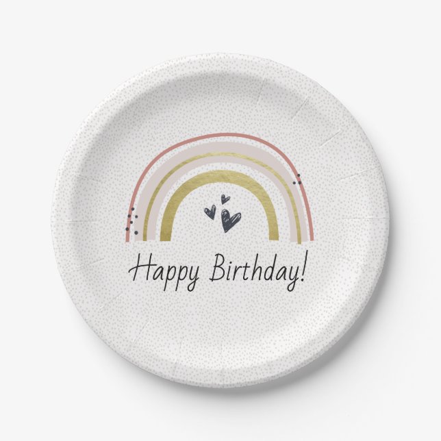 Personalised Rainbow Birthday Plates (Front)