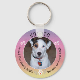 Personalised Rainbow Bridge Dog Memorial Key Ring