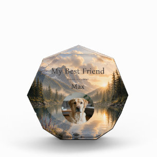 Personalised Rainbow Bridge Pet Memorial Photo Block