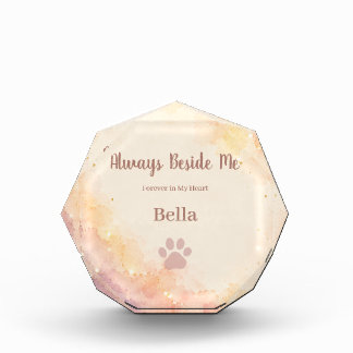 Personalised Rainbow Bridge Pet Memorial Photo Block