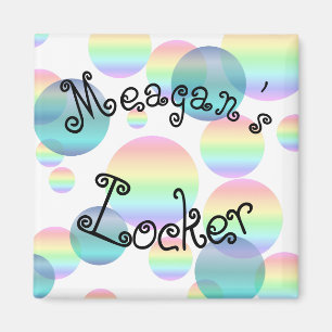 Personalised Rainbow Bubbles Magnet