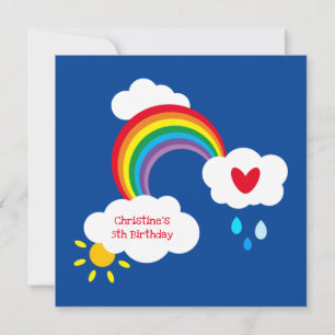 Personalised Rainbow, Clouds, Rain & Sun Birthday