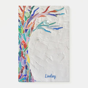 Personalised Rainbow Colours Tree of Life  Post-it Notes