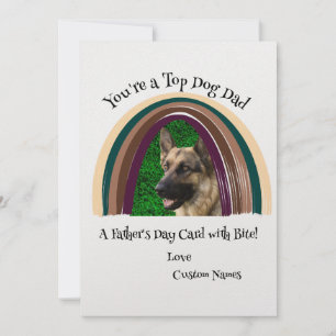 Personalised Rainbow Dog Photo Father's Day Card
