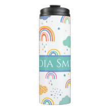 Personalised rainbow drink tumbler