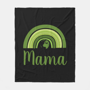 Personalised rainbow Earth Mama Fleece Blanket