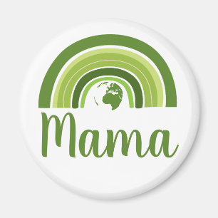 Personalised rainbow earth Mama Magnet
