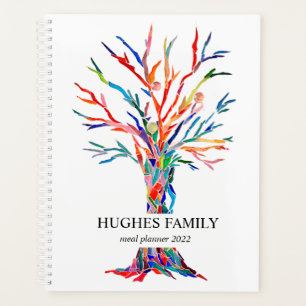 Personalised Rainbow Family Tree Meal Planner 2022