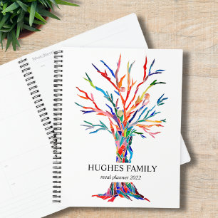 Personalised Rainbow Family Tree Meal Planner 2022